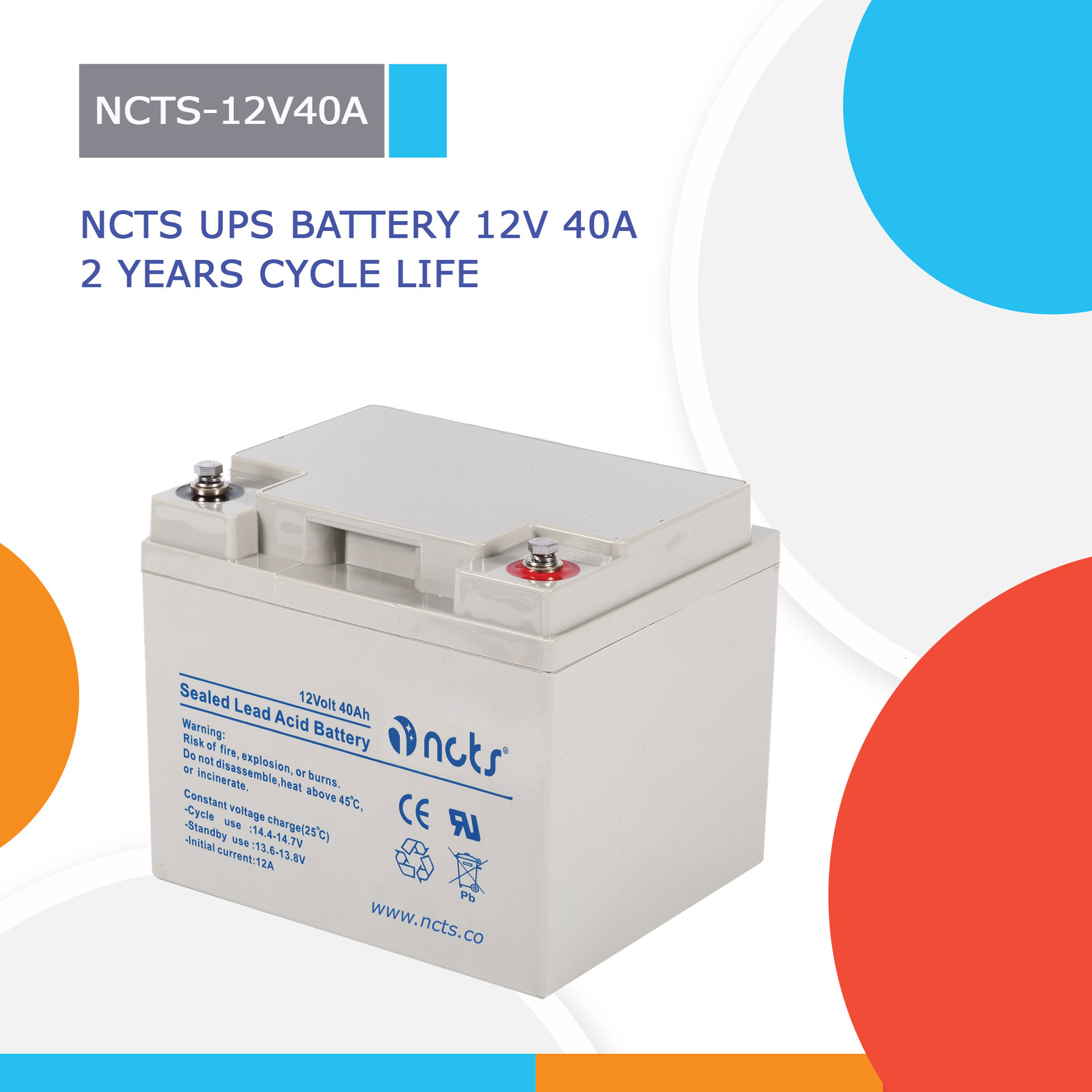 NCTS-12V40A 12V 40A BATTERY