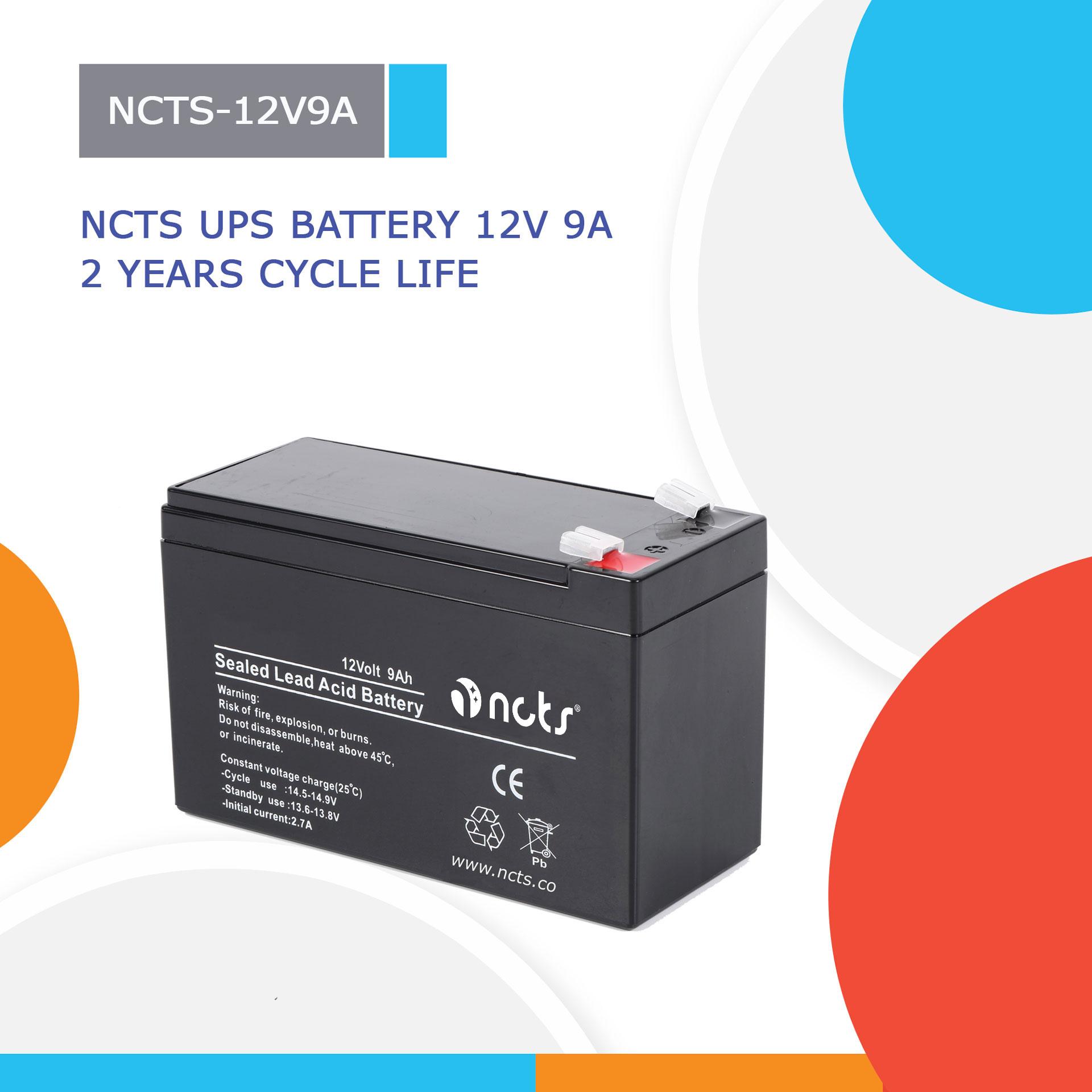 NCTS-12V9A 12V 9A BATTERY
