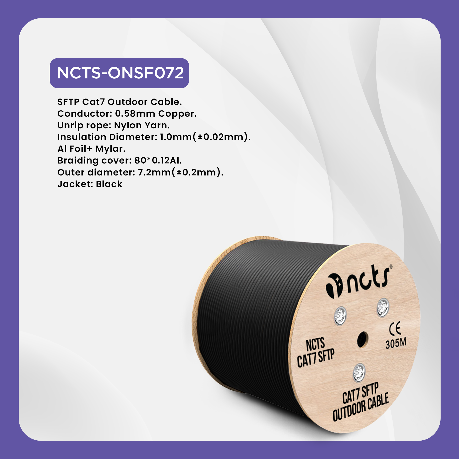 NCTS CAT7 ONSF072 OUTDOOR COPPER