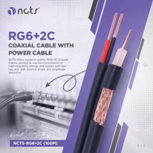 NCTS COAXIAL CABLE RG6+2C 100M SM