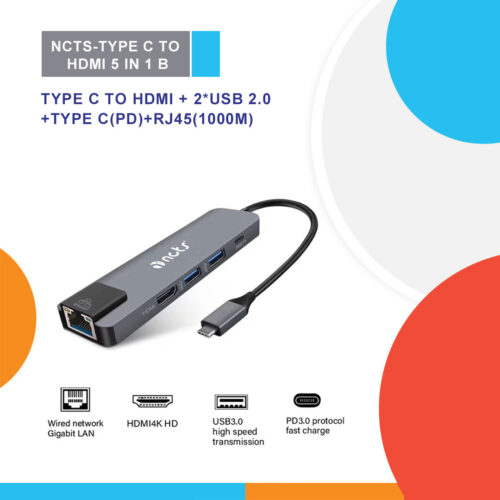 NCTS-TYPE C TO HDMI 5 IN 1 B