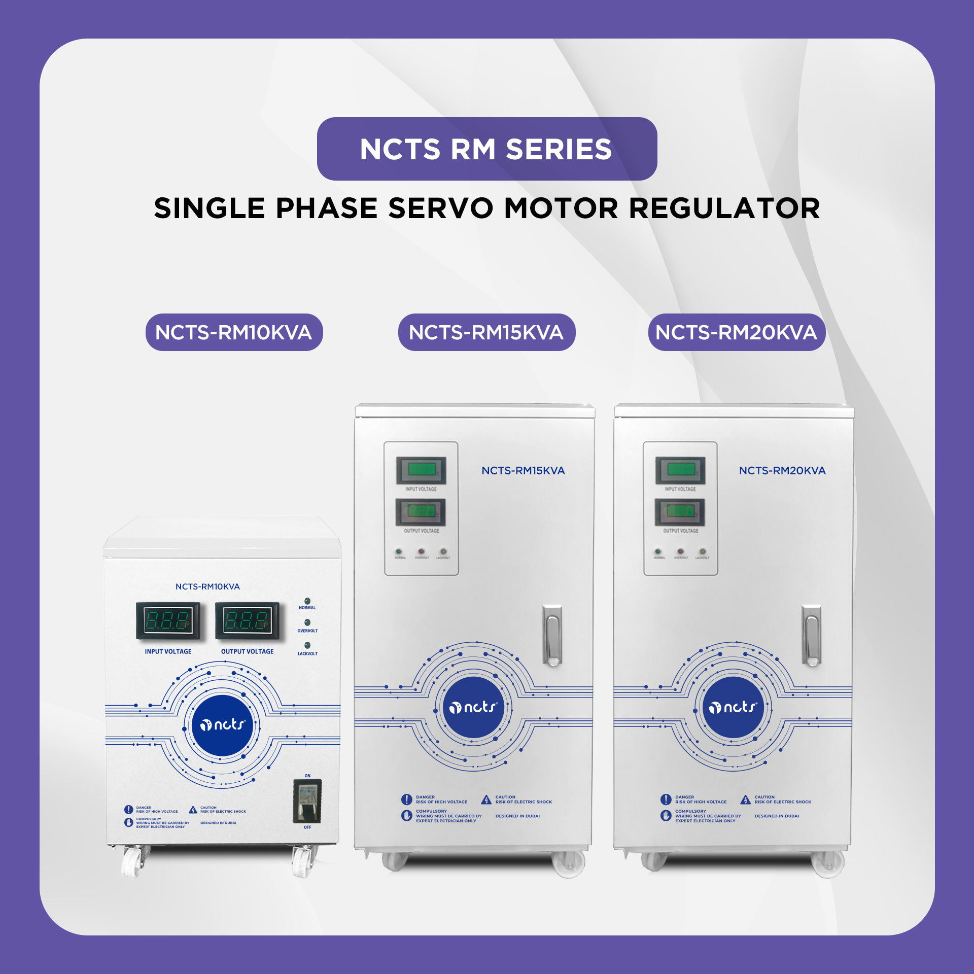 NCTS QSTROM PRO MONO PHASE SERVO MOTOR VOLTAGE REGULATOR