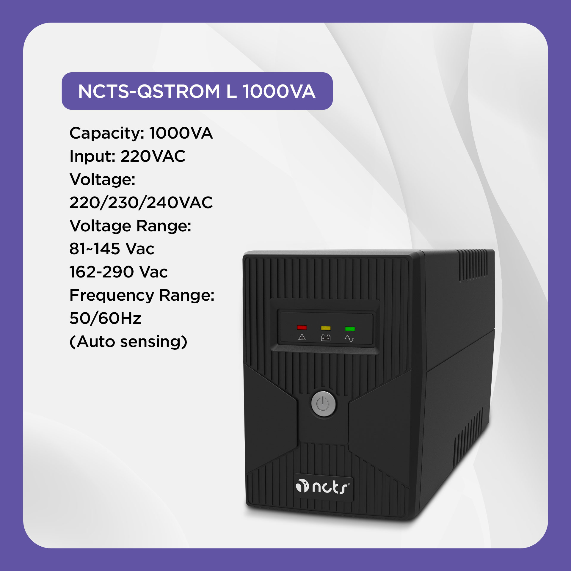 NCTS QSTROM L SERIES 1000VA