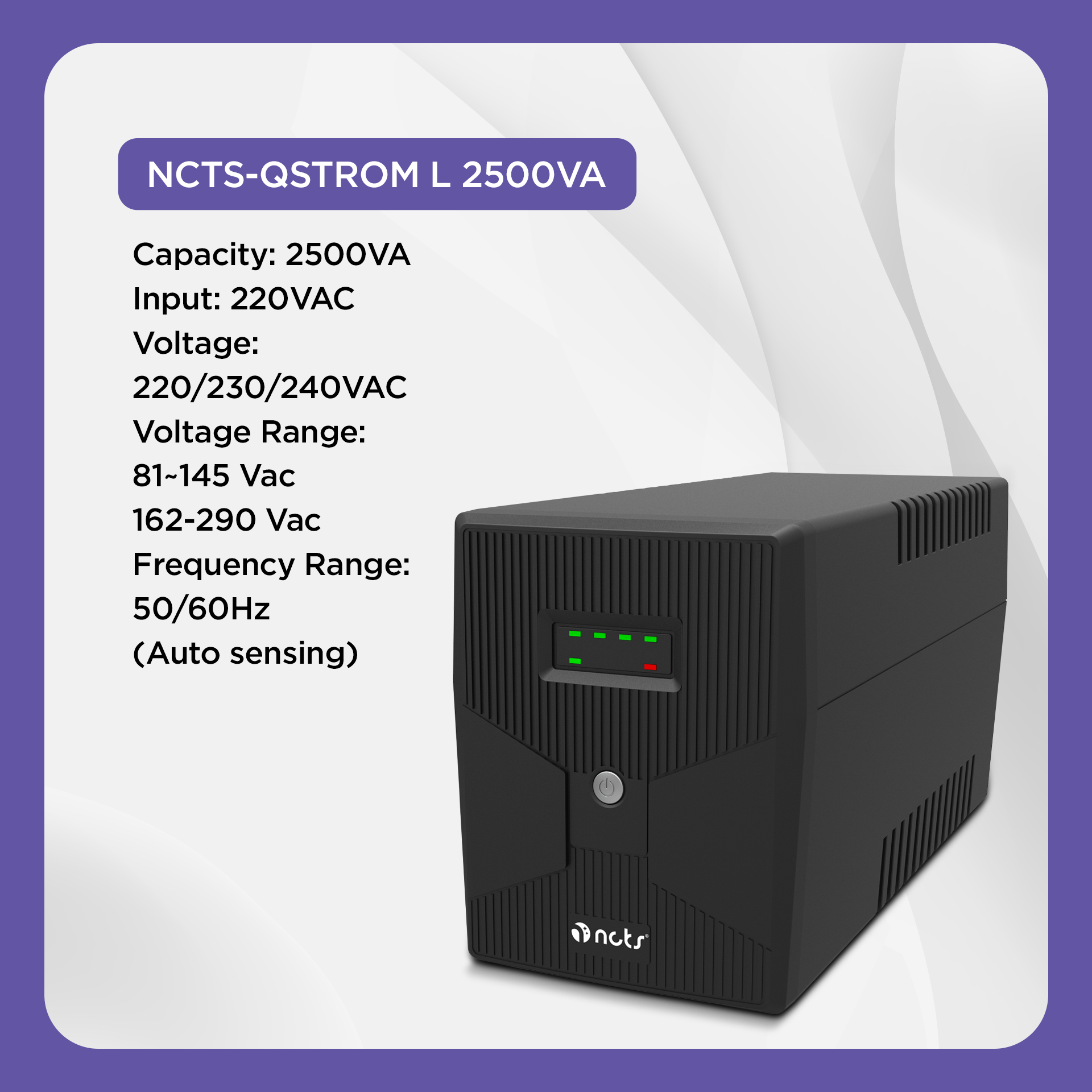 NCTS QSTROM L SERIES 2500VA