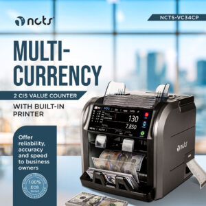 NCTS VC034C 2 CIS VALUE MONEY COUNTER WITH BUILT IN PRINTER SM
